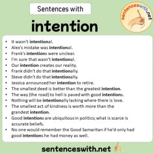 well intentioned synonym|Intention in a sentence (esp. good sentence like quote.
